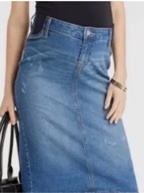 Isabel by ingrid + Isabel Maternity Denim Midi Skirt Size 2